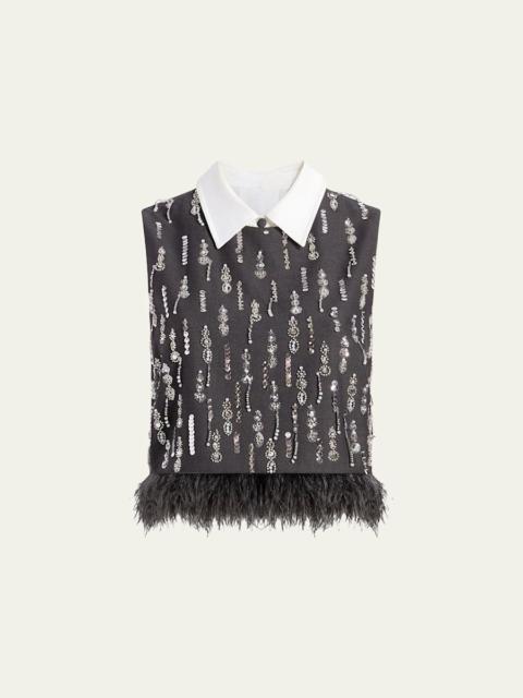 Selene Embellished Crop Top