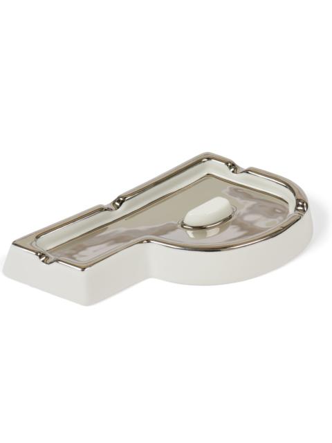 P-ASHTRAY WHITE / SILVER