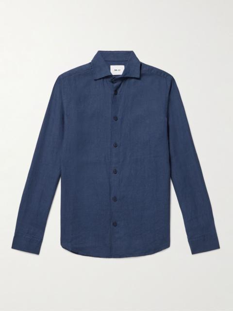 Andrew 5708 Linen Shirt Navy