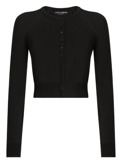 button-up cropped cardigan