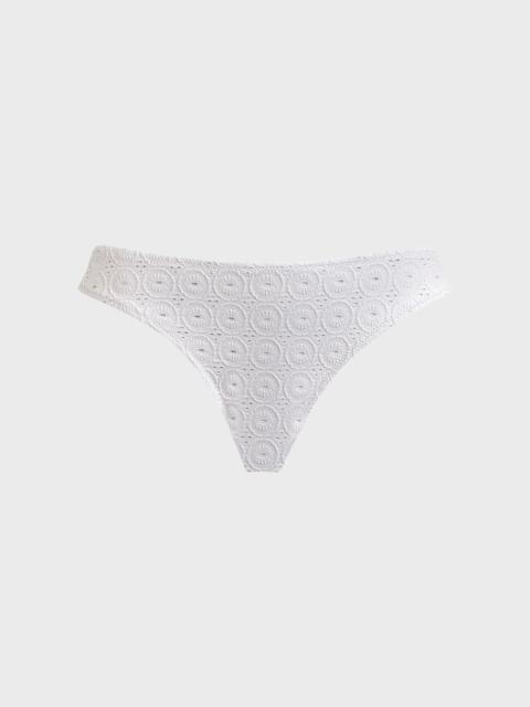 Women Midi Brief Bikini Bottom Broderie Anglaise