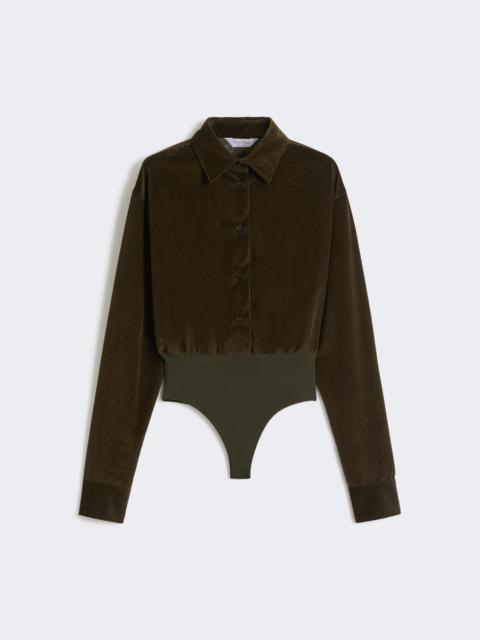 FERTILE Velvet bodysuit shirt
