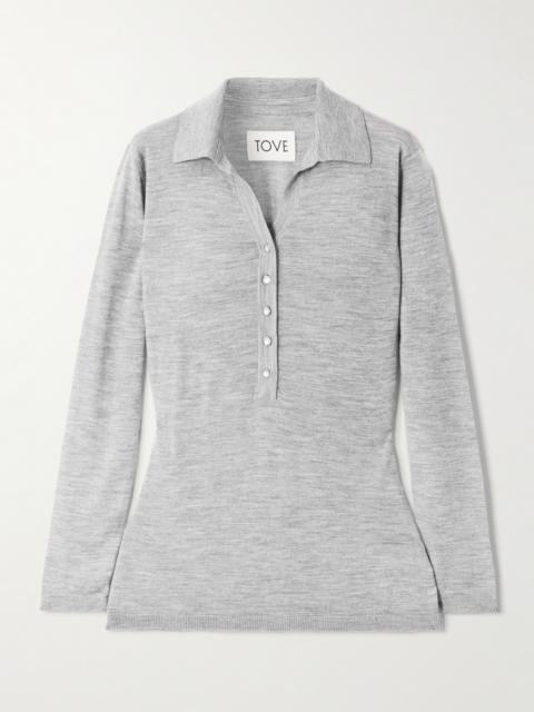 Austine Wool And Silk-blend Polo Shirt