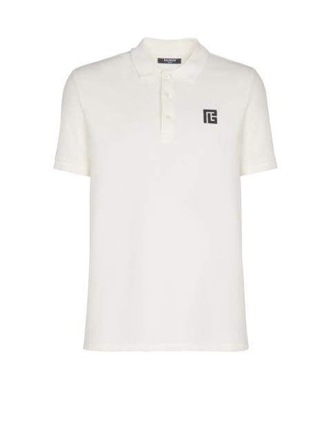 Embroidered cotton polo
