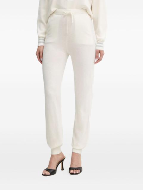 drawstring knit track pants