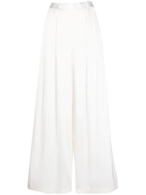 pleated wide-leg trousers