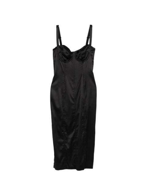 black midi dress