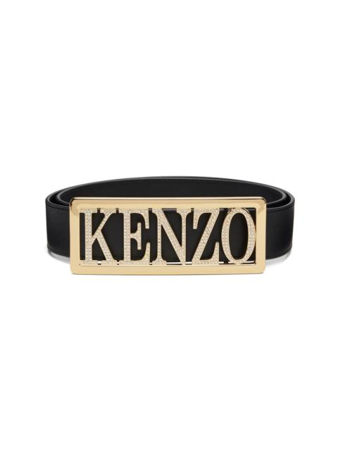 Black Kenzo Paris 'KENZO Buckle' Large Belt