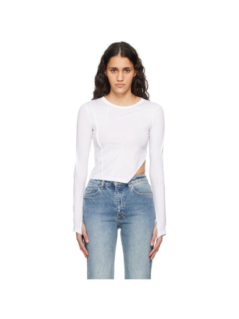 White Fragment Long Sleeve T-Shirt