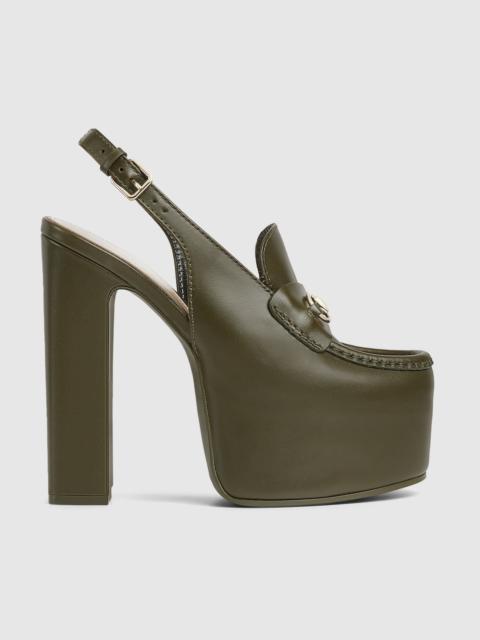 Women's Horsebit platform loafer slingback