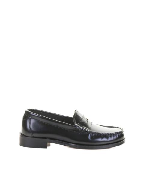 leather penny-strap loafers