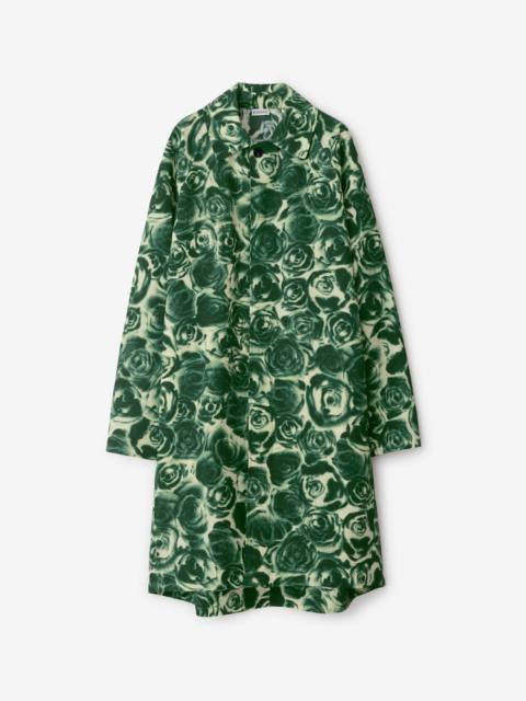 Long Rose Taffeta Car Coat