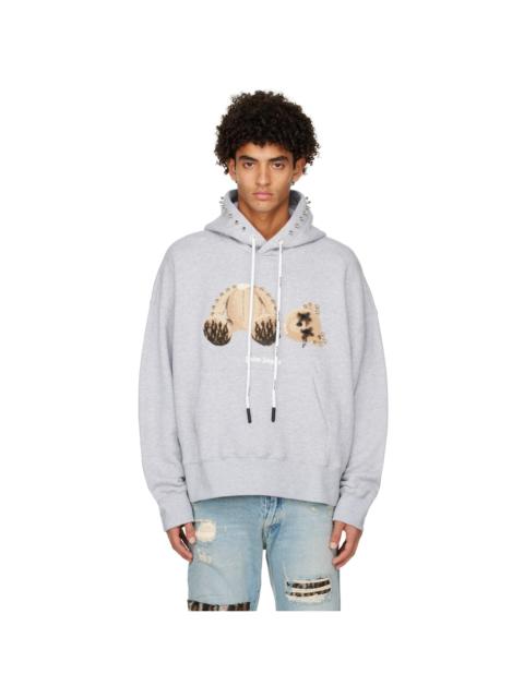 Gray Punk Bear Hoodie