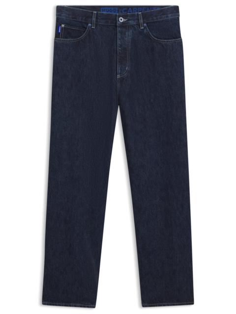 BAGGY-FIT JEANS IN DARK-BLUE DENIM