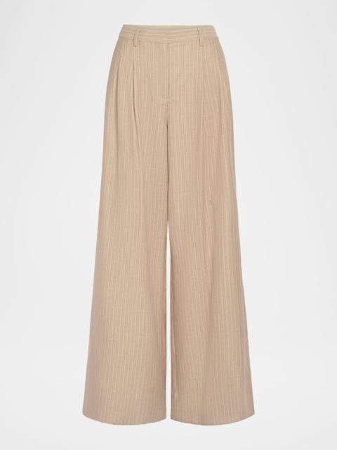 Avery Linen-Blend Wide-Leg Pants