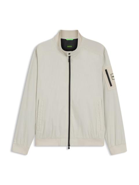 DOUBLE-PIPING BLOUSON JACKET WITH WATER-REPELLENT FINISH