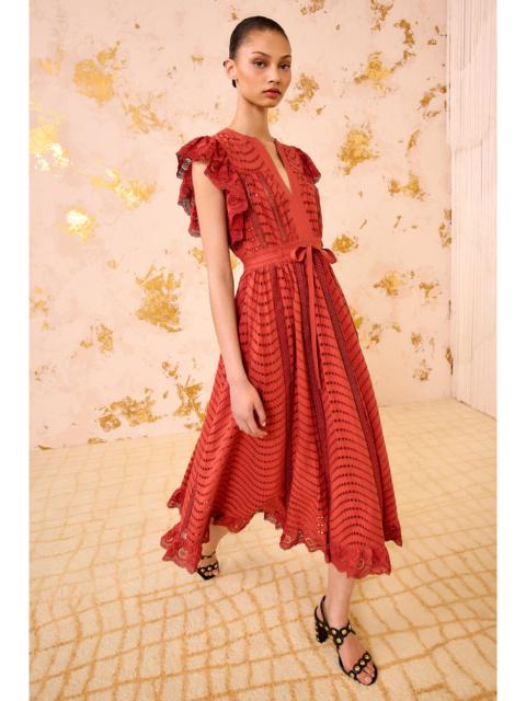 Olga Flutter Sleeve Midi Dress