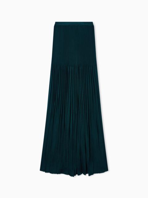 PLEATED VISCOSE OVERSIZED SKIRT