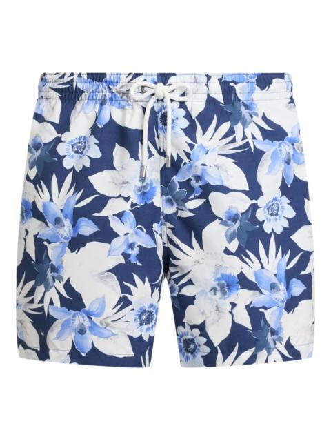 floral-print swim shorts