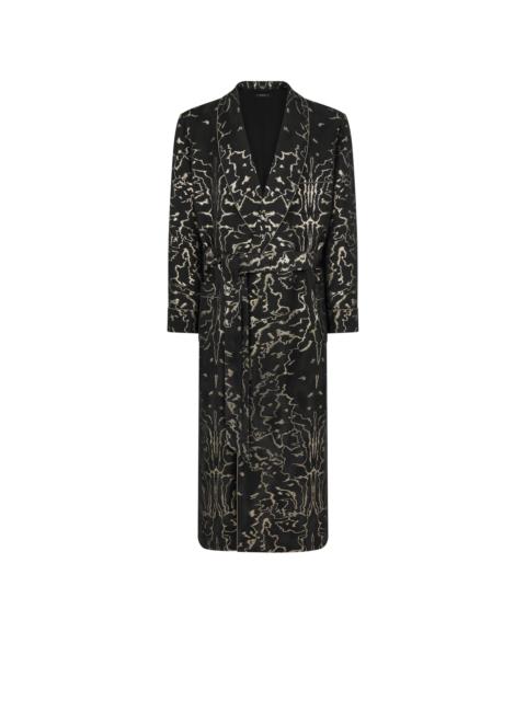 ABSTRACT MOIRÉ JACQUARD ROBE