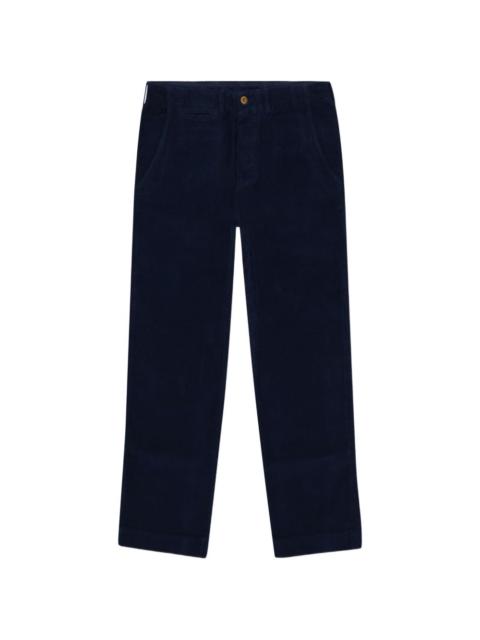 button-fastening chinos trousers