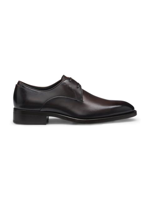 DERBY SHOES IN BURNISHED LEATHER