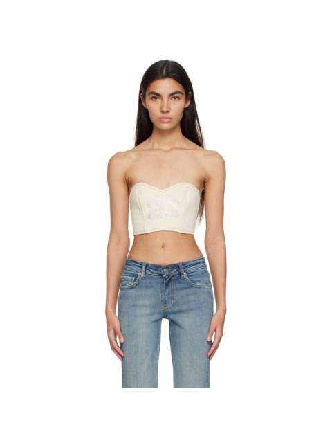 Off-White Sparkle Denim Tank Top