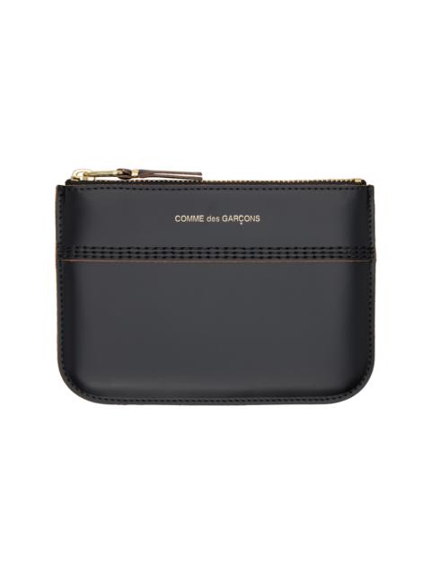 Black Triple Stitch Pouch