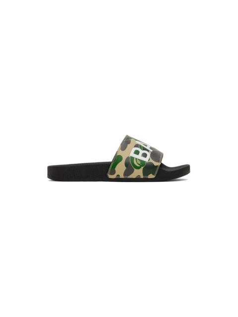 Green & Black ABC Camo Slides