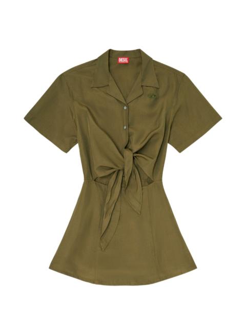 Stall tie-front mini dress