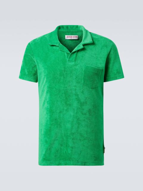 Cotton terry polo shirt