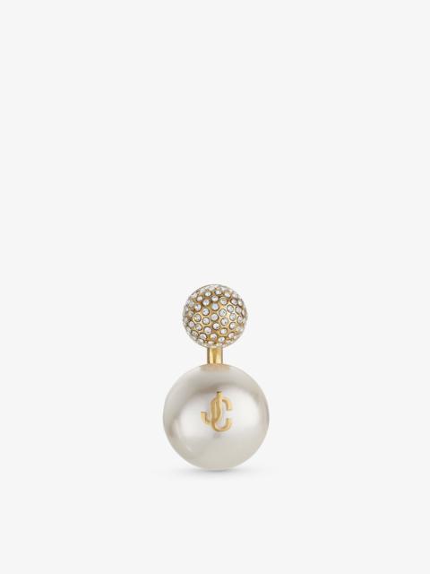 Auri Earring
Gold-Finish Metal Pearl and Crystal Earrings