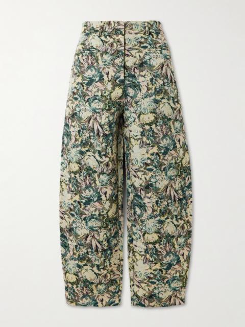 Floral Jacquard Pants