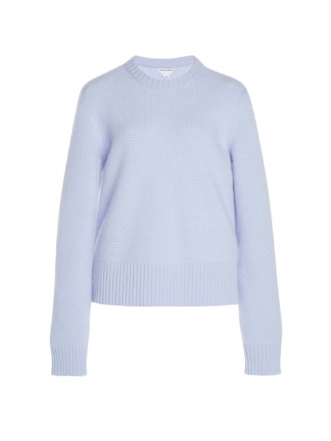 Intrecciato-Knit Cashmere Sweater purple