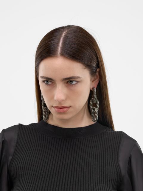 Silver Brass Chainlink Earrings