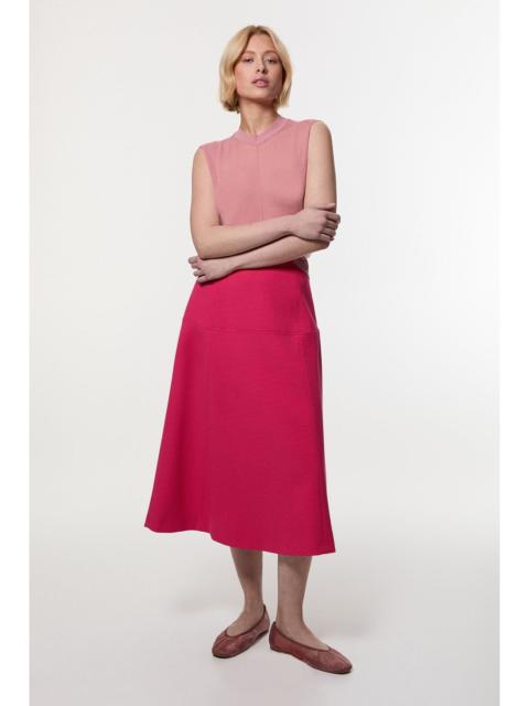 Tailored Textured Full Midi Skirt