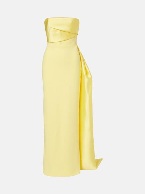 Kinsley draped strapless gown