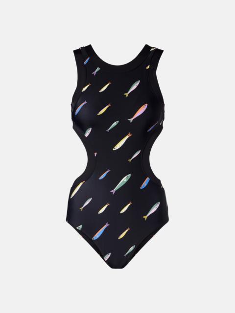 Dolce cutout printed swimsuit