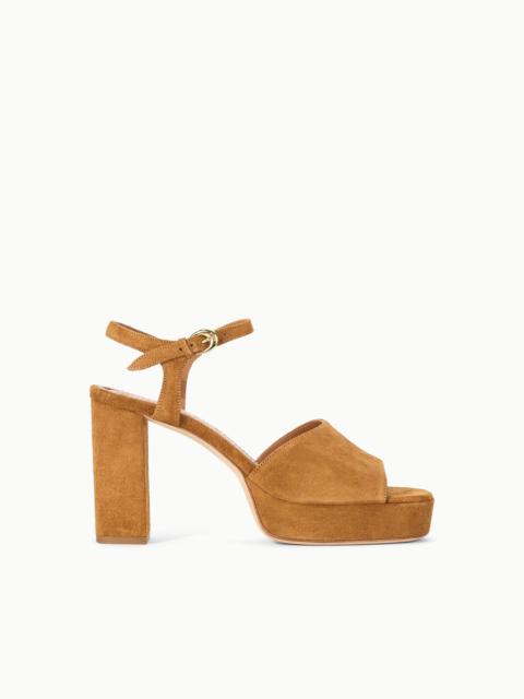 STAUD JODIE PLATFORM HEEL TAN
