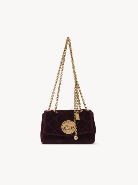 SMALL CHLOÉ HERITAGE SHOULDER BAG IN VELVET