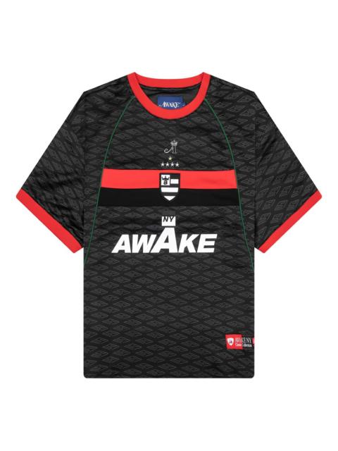 crest-patterned jersey T-shirt