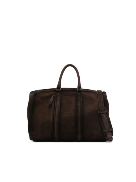 suede travel bag