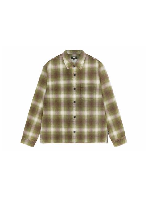 Stussy Rocco Flannel Plaid Shirt Green