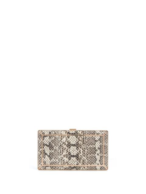 Callas Clutch in Black & White Snakeskin