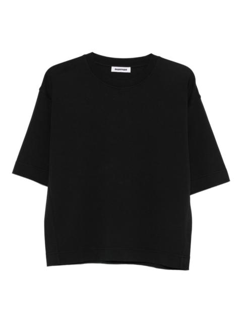crew-neck short-sleeve top