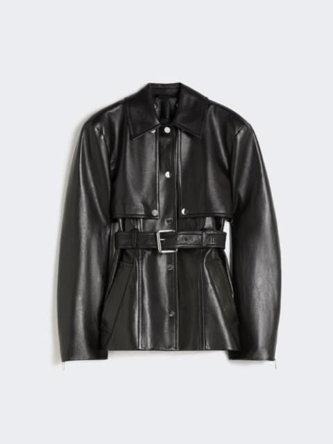 Nappa leather two-piece jacket - black