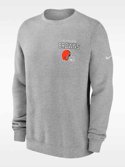 Cleveland Browns Draw Block Club Men's Nike NFL Pullover Crew
