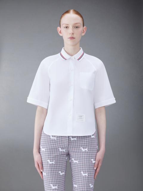 Box pleat cotton shirt