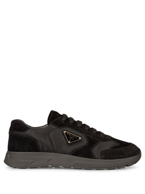 NYLON AND SUEDE SNEAKERS