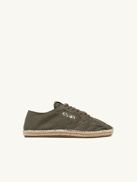 SANDY ESPADRILLES IN MILITARY CANVAS